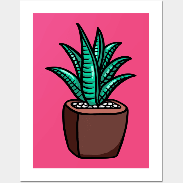 Succulent Illustration 8 T-Shirt Wall Art by yudabento